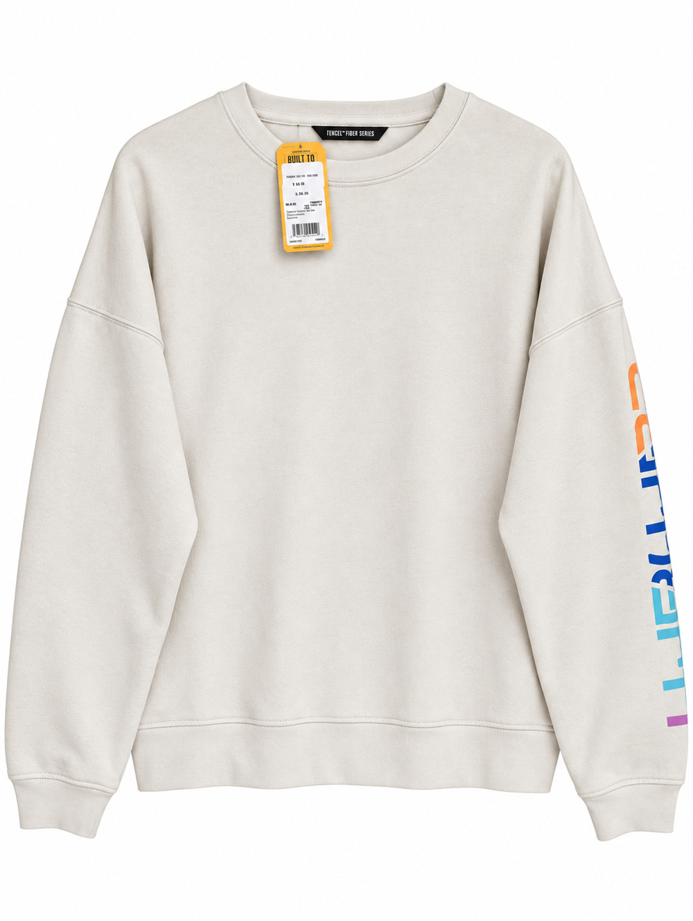 Carhartt TENCEL Sleeve Graphic Sweatshirt Womens M Oatmeal 106890 NWT